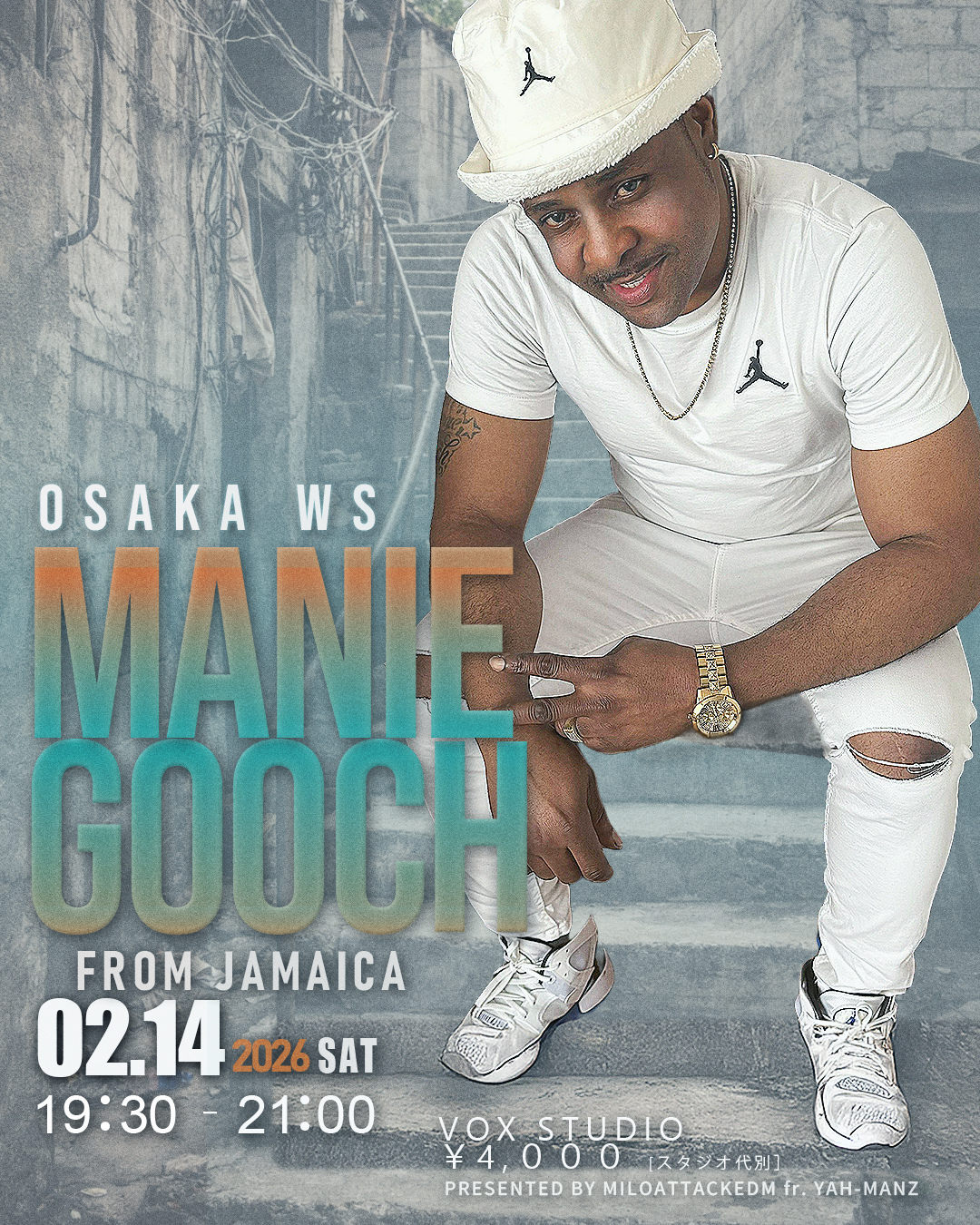 MANIE GOOCH OSAKA WORKSHOP フライヤーデザイン