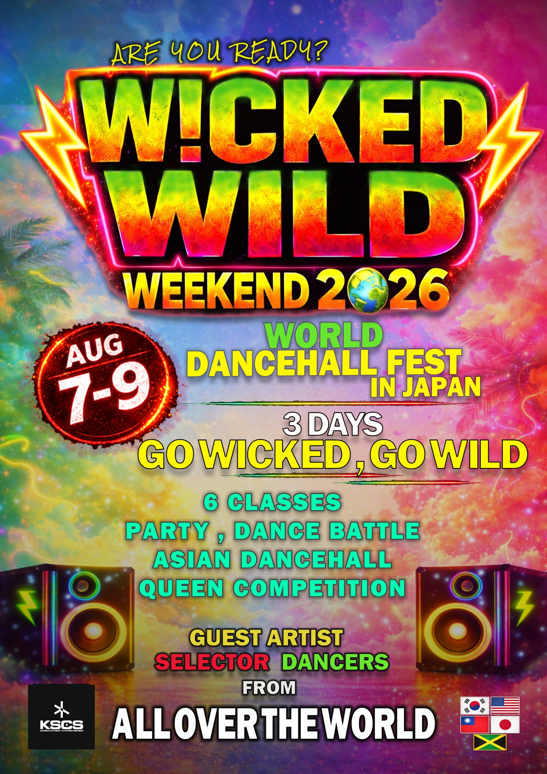WICKED WILD WEEKEND フライヤーデザイン